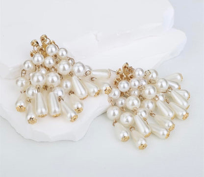 Pearl chandelier earrings