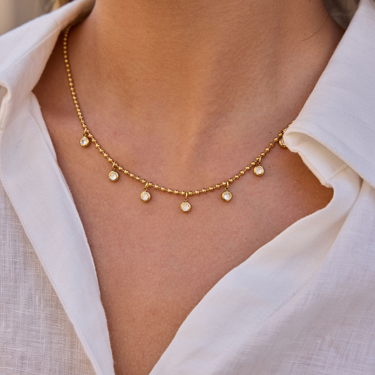 Solitaire Drip Necklace