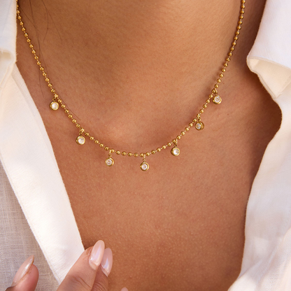 Solitaire Drip Necklace