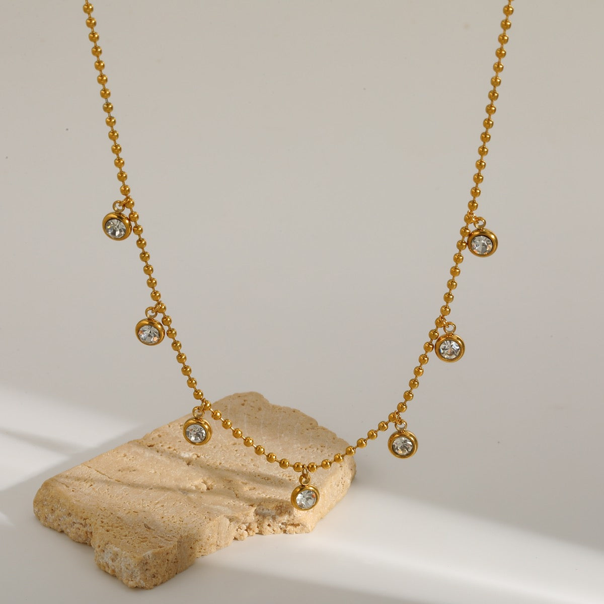 Solitaire Drip Necklace