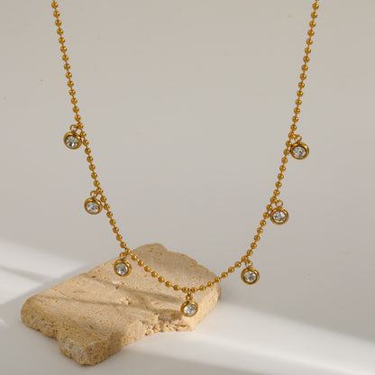 Solitaire Drip Necklace
