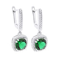 Solitaire drop earrings