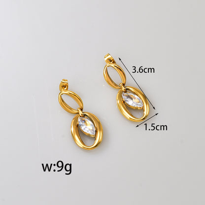 Infinity oval earrings