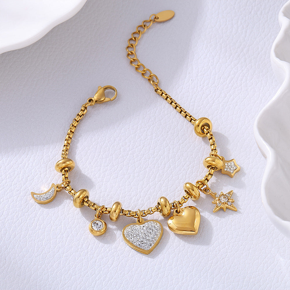 Luxury heart bracelet