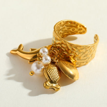 Ocean charm ring