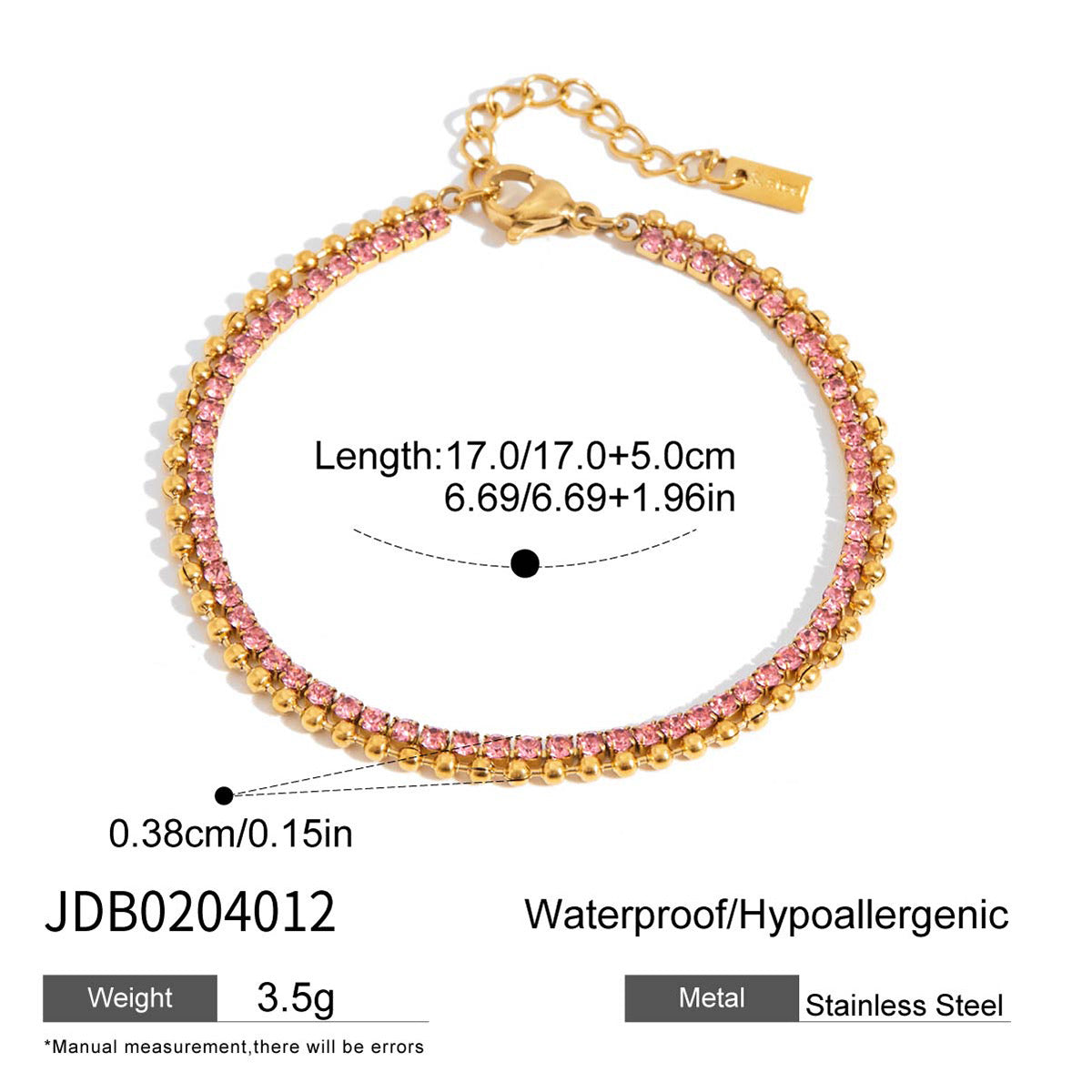 Pink champagne bracelet