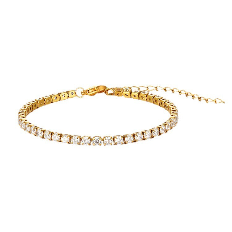 Gold tennis bracelet