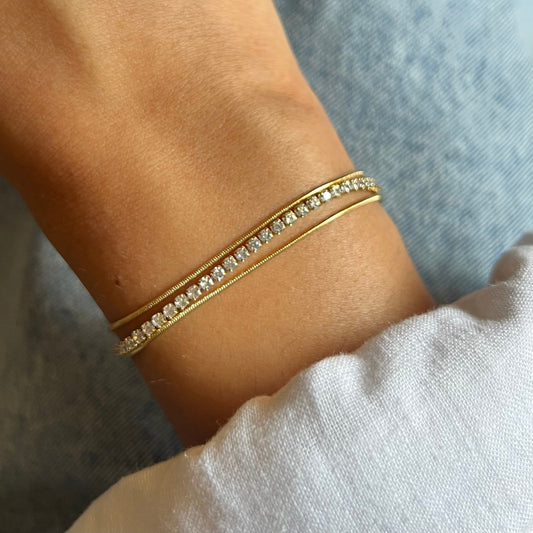 Serene stack tennis bracelet