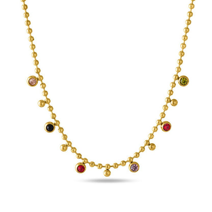 Aurora Stone Necklace – Modern Luxury Handcrafted Gemstone Jewelry