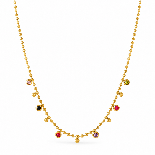 Aurora Stone Necklace – Modern Luxury Handcrafted Gemstone Necklace