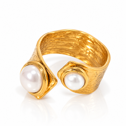 Band Pearl Classic Ring – Timeless Minimal Pearl Band for Modern Luxury