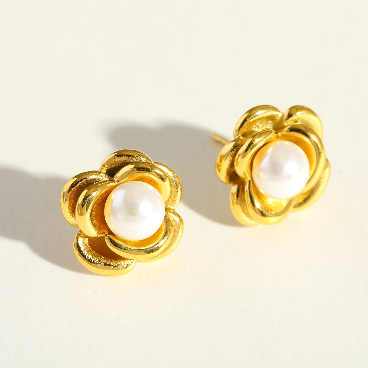 Close-up view of Bloom Grace floral earrings