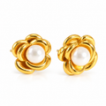 Bloom Grace Studs – Modern Floral Elegance in Timeless Gold