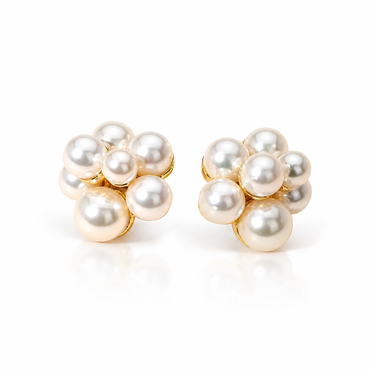 Cluster Pearl Earrings