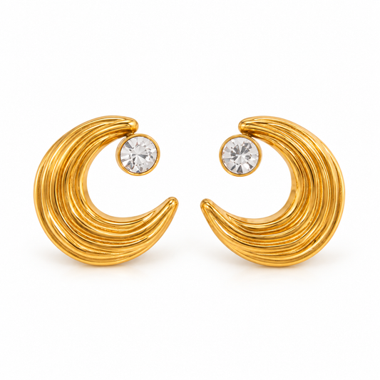 Crescent studs