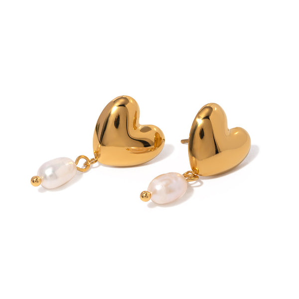 Cupids Pearl Drops earrings front view