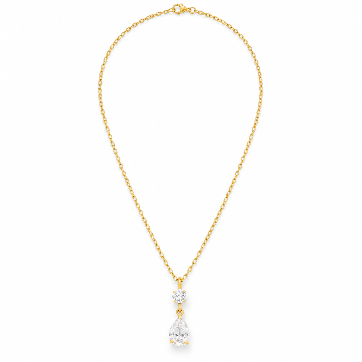 Duo drop necklace