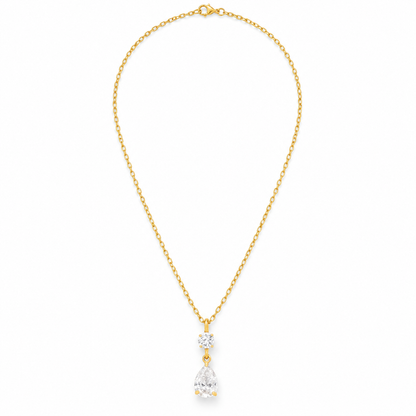 Duo drop necklace