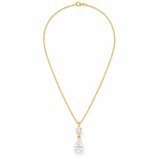 Duo drop necklace