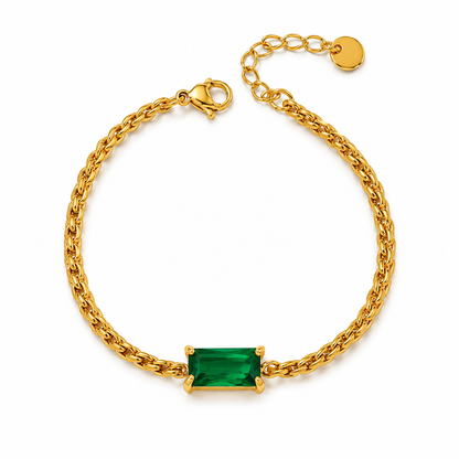 Emerald rope bracelet