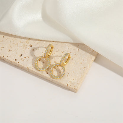 Infinity Glow Earrings front view gold design