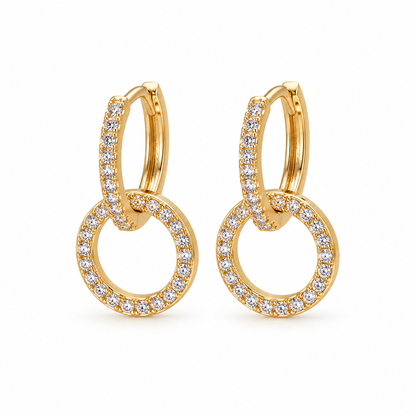 Infinity Glow Earrings – Modern Minimal Gold Earrings with Timeless Luxury