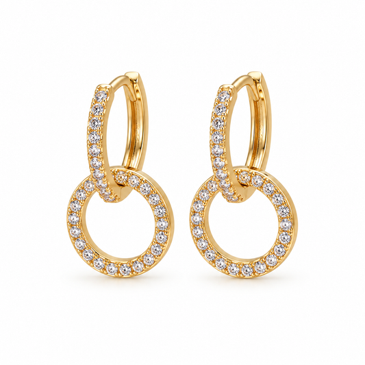 Infinity Glow Earrings – Modern Minimal Gold Earrings with Timeless Luxury
