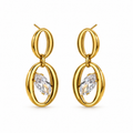 Infinity oval earrings