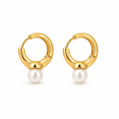 Little Pearl Huggies – Minimal Luxe Everyday Pearl Earrings