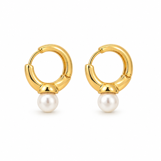 Little Pearl Huggies – Minimal Luxe Everyday Pearl Earrings