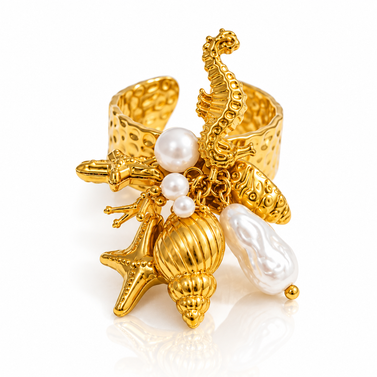 Ocean charm ring