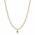 Olive Luxe Necklace – Modern Emerald-Tone Pendant for Refined Contemporary Elegance