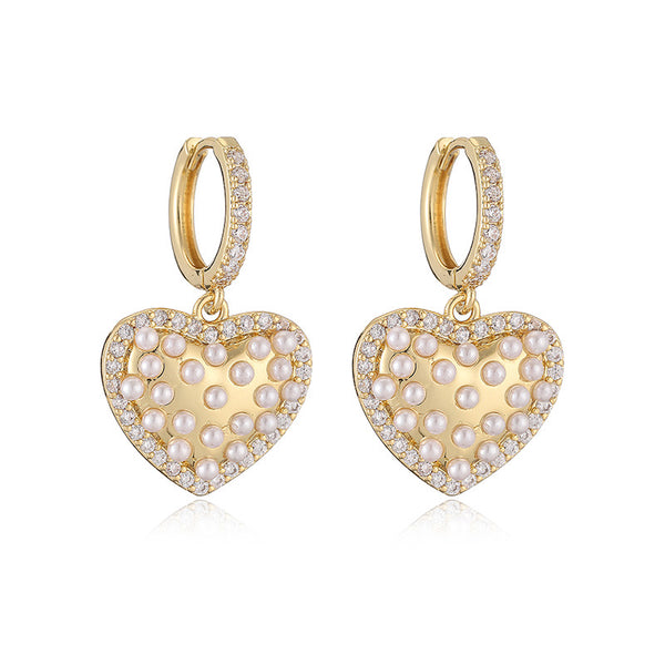 Pearl Promise Huggies – Elegant Minimal Pearl Hoop Earrings