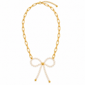 Pretty bow link necklace