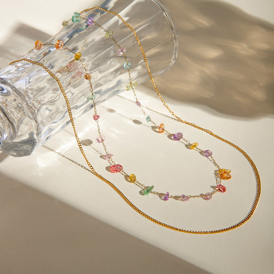 Geometric design of Prism Necklace close-up