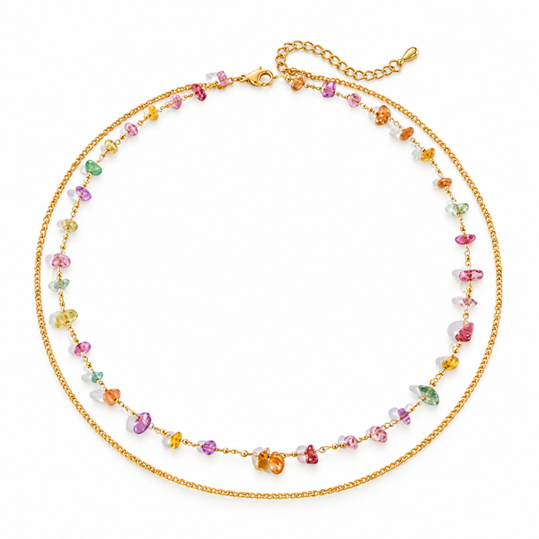 Prism Necklace – Modern Minimalist Geometric Luxe Chain