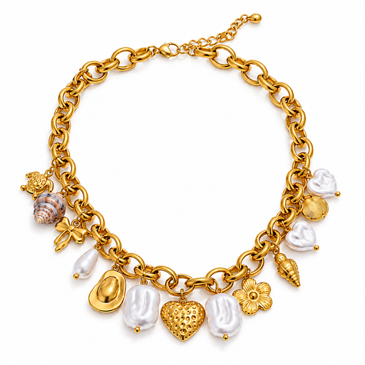 Sao beach charm necklace