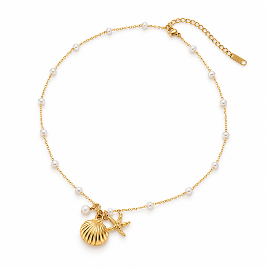 Shell Starfish Pearl Necklace