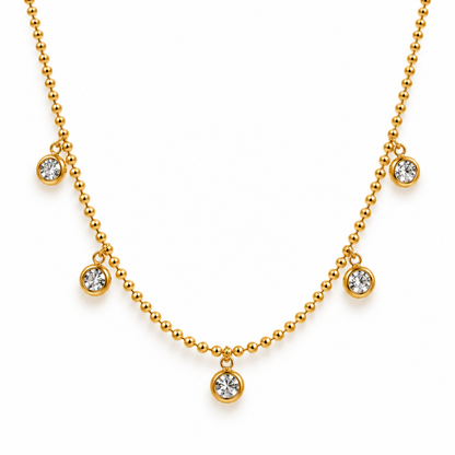 Solitaire Drip Necklace