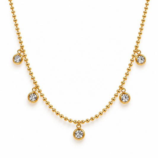Solitaire Drip Necklace