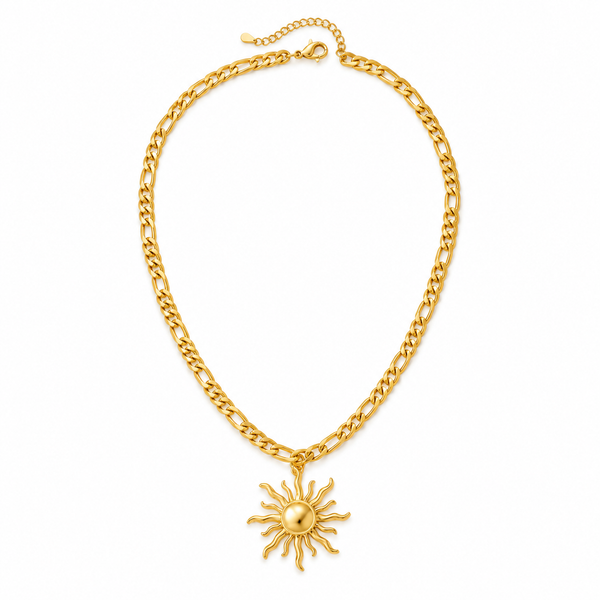 Sundial Necklace – Modern Gold Pendant with Timeless Minimalist Elegance