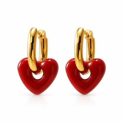 Valentine heart earrings