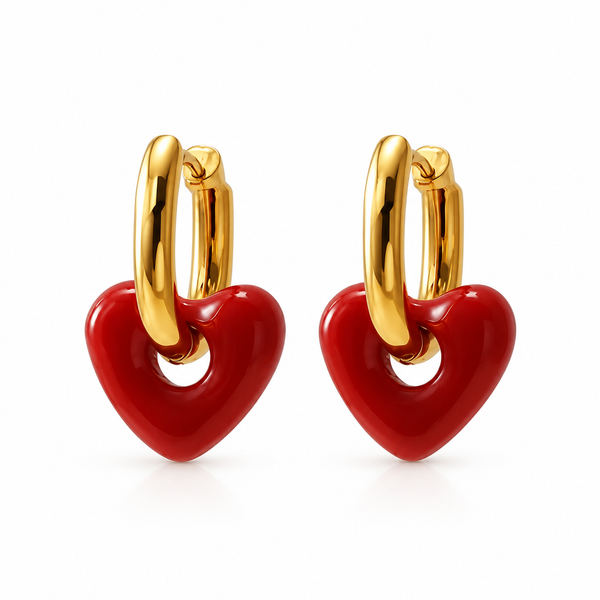 Valentine heart earrings